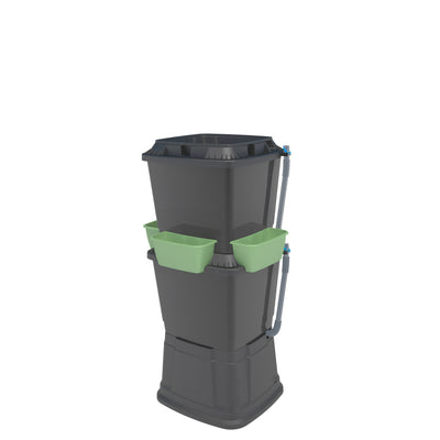 2 Tier 134 Litre Water Butt With Planters