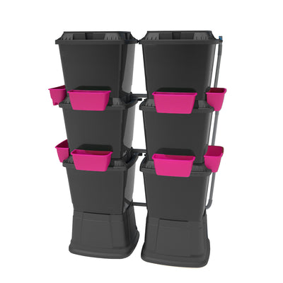 3 Tier Double 400 Litre Water Butt With Planters