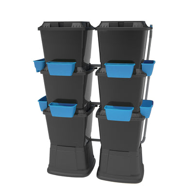 3 Tier Double 400 Litre Water Butt With Planters