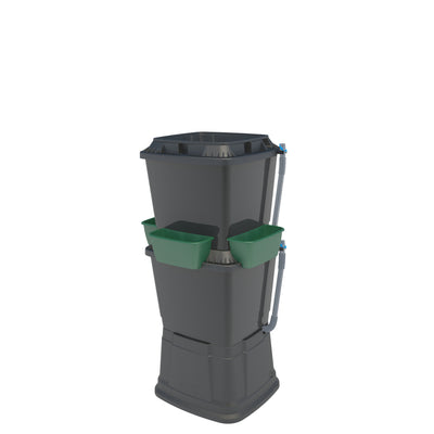 2 Tier 134 Litre Water Butt With Planters