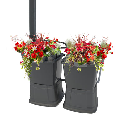 1 Tier Double 134 Litre Water Butt With Planters