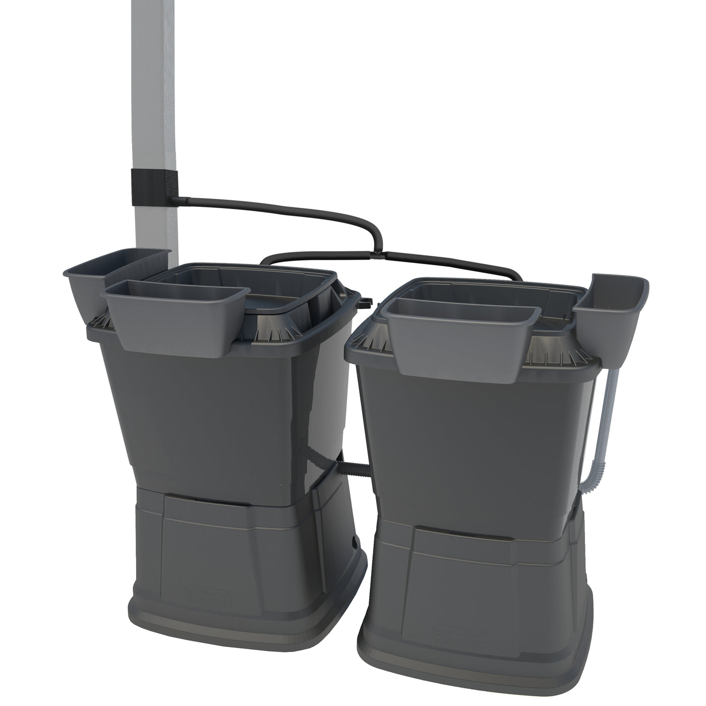 1 Tier Double 134 Litre Water Butt With Planters