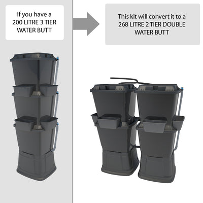 Converter Kit: 3 Tier water butt to Double 2 Tier water butt
