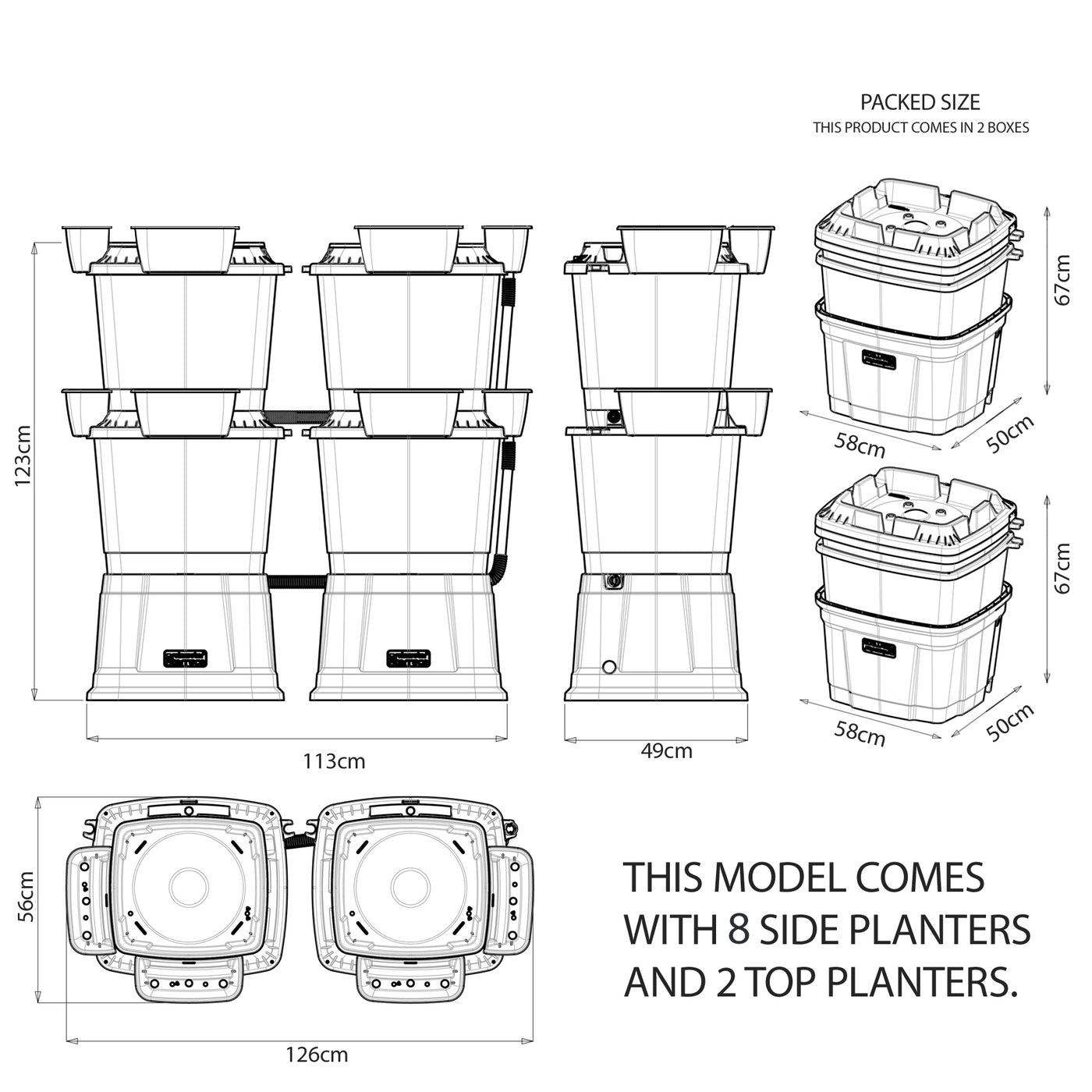 School Starter Kit: Double 2 Tier Water Butt (268 Litre)