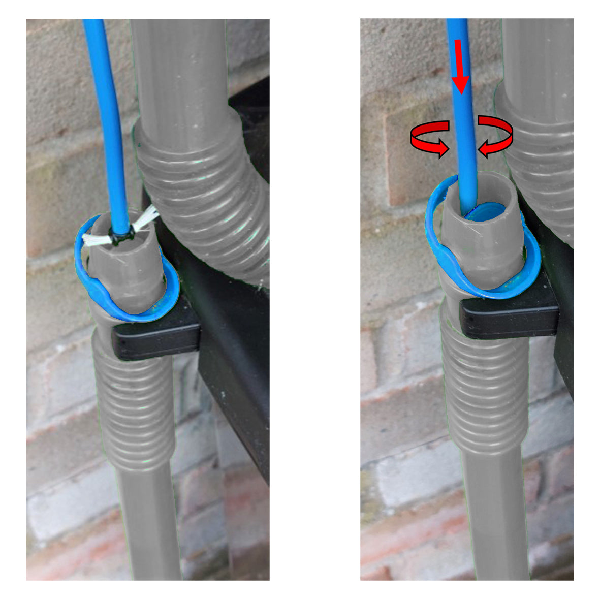 Water butt drain tube cleaning brush | Rainwater Terrace Water Butts