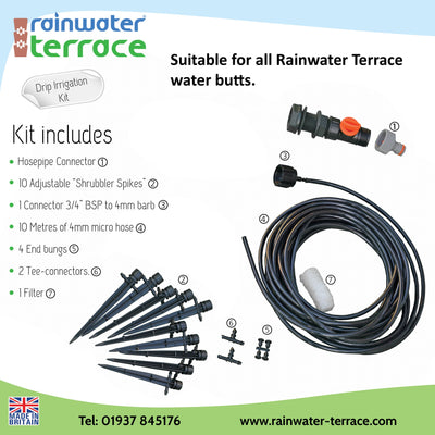 water butt micro drip irrigation kit for Rainwater Terrace